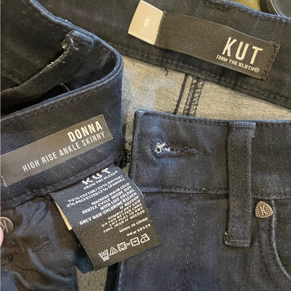 Kut from the Kloth Donna High Rise Skinny Jeans - Dark Blue